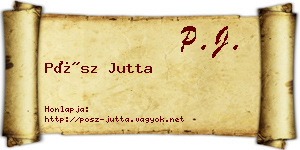 Pósz Jutta névjegykártya